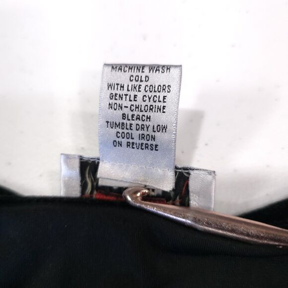 Velvet Y2K Black Top Sm 90s Stretch Velour Whimsigoth Witchy 3/4Sleeve Romantic - Picture 9 of 10